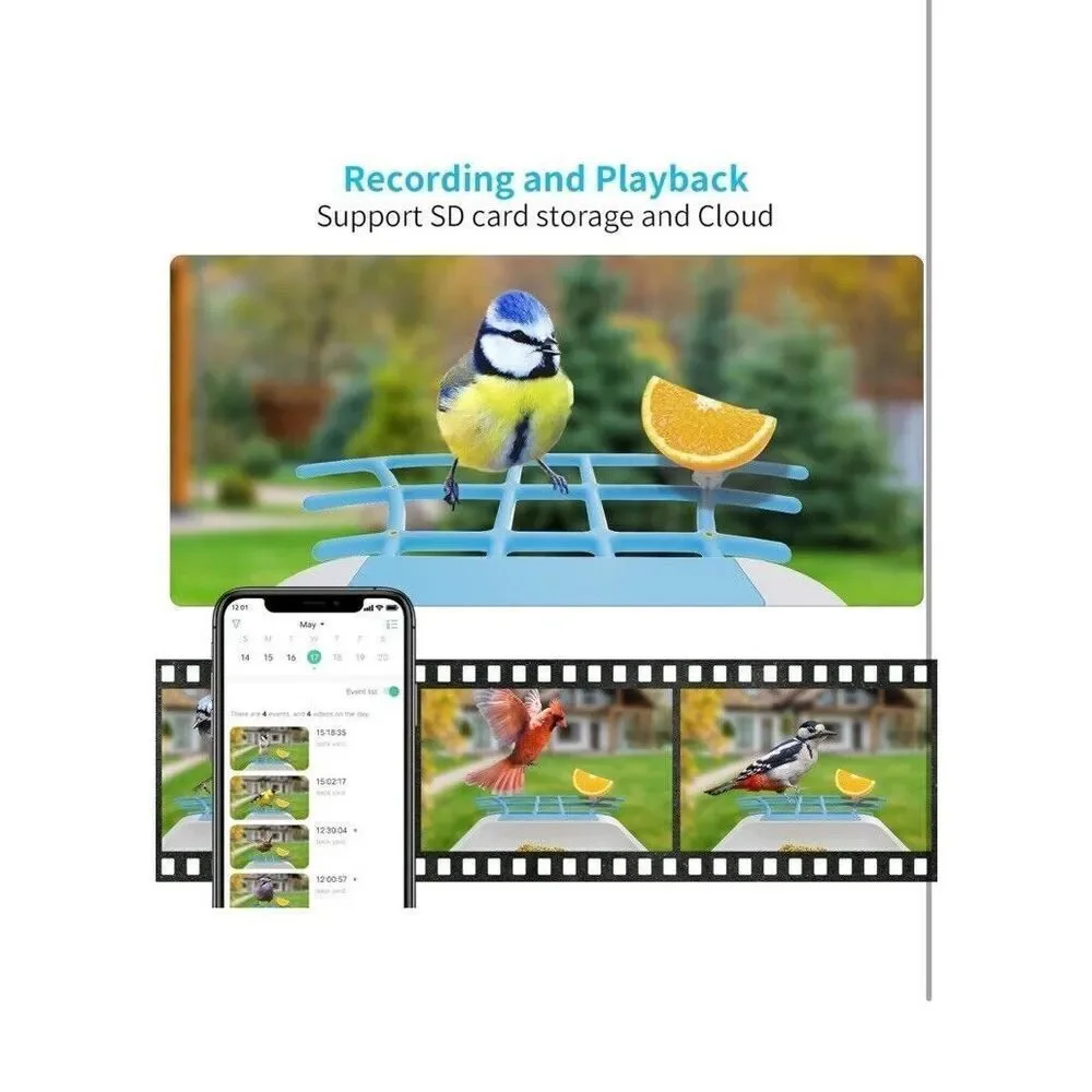 Bird Feeder with Camera,Wireless Outdoor Solar Bird Feeder New!